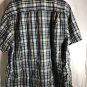Checkered Yellow and Blue Men's Polo XL Nautica Jeans Company Short Sleeve
