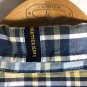 Checkered Yellow and Blue Men's Polo XL Nautica Jeans Company Short Sleeve