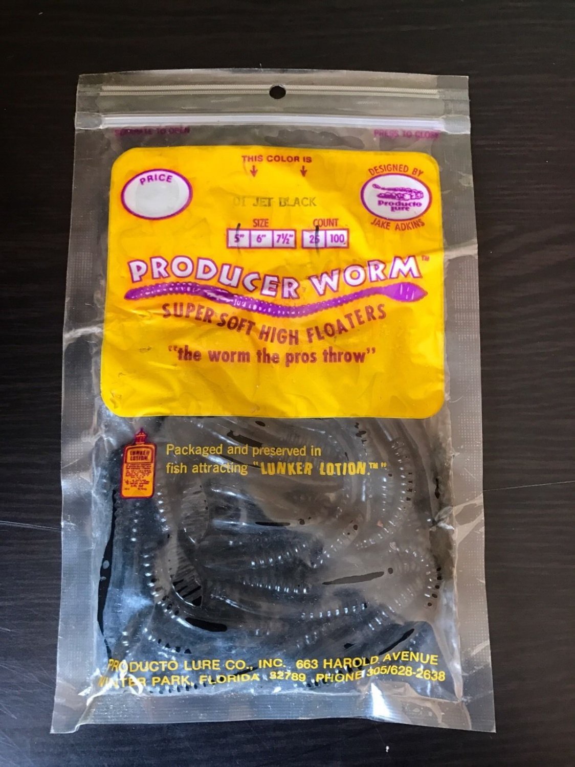 Producer Worms 25 Plastic Worm Packages Different colors