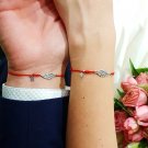 His and Her bracelet, Angel wings bracelets, Sterling Silver