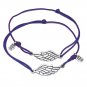 His and Her bracelet, Angel wings bracelets, Sterling Silver
