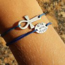 Ankh bracelet, sterling silver