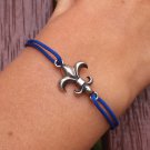 Fleur de lis bracelet, sterling silver