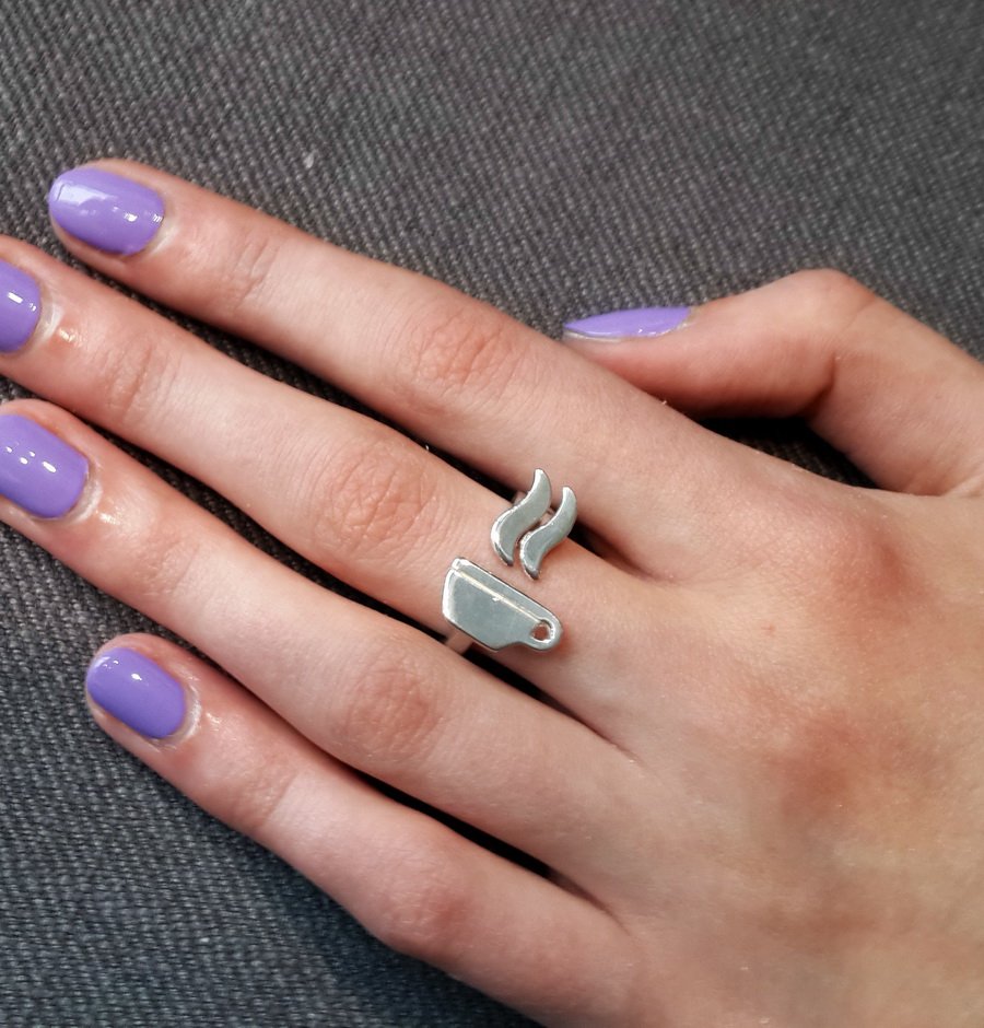 Coffee ring, Sterling Silver