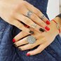 Set of rings Grape Vine, Sterling Silver