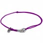 Wing bracelet, Sterling Silver, Inspirational, Cord Bracelet, Wing Charm