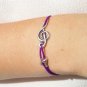 Treble clef bracelet, sterling silver