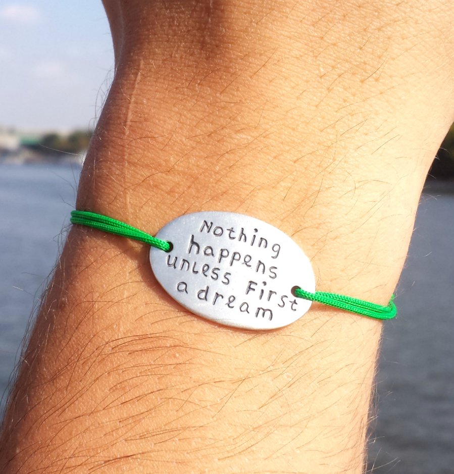 Nothing happens unless first a dream, Sterling Silver