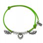 Winged heart bracelet, sterling silver