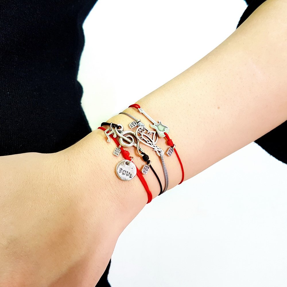 Guitar bracelet, sterling silver