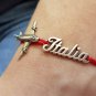 Italy Bracelet, sterling silver charm