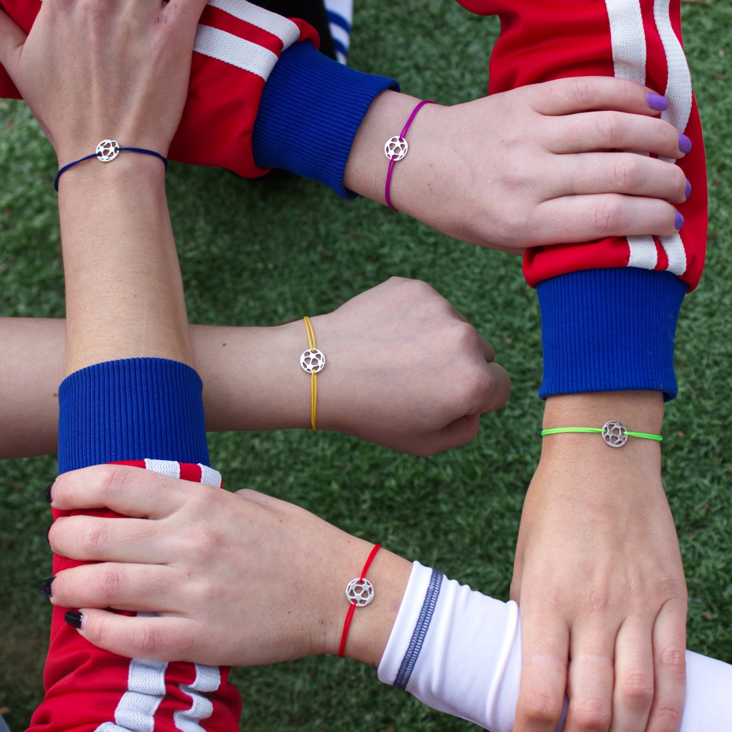 Soccer bracelet, sterling silver