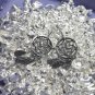 Dreamcatcher earring, sterling silver
