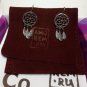 Dreamcatcher earring, sterling silver