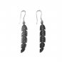 Feather earrings, sterling silver