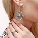 Phoenix earrings, sterling silver