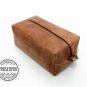 Handmade Leather Dopp kit, Personalized Toiletry bag