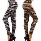 Imperial Lion Roman Print Cotton Leggings w/ Elastic Waist