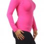 New Fitted Mock Neck Top Basic Nylon Turtleneck One Size (Fits sz Large to 2XL)