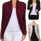 Casual Long Sleeve Open Front Fly Away Dolman Cardigan Cocoon Sweater