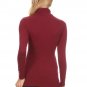 Basic Casual Long Sleeve Fitted Cotton Knit Turtleneck Top