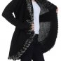 New Wool Blend Belted Sweater Coat Faux Fur Trim Cardigan Fashion Central