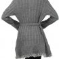 New Wool Blend Belted Sweater Coat Faux Fur Trim Cardigan Fashion Central
