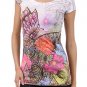 New Crew Neck Graphic Top Butterflies Flowers T-Shirt S/M/L/XL