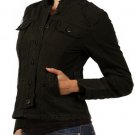 100% Cotton Distressed Fitted Jacket Fashion Central