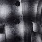 New Fully Lined Gray Black White Checkered Plaid Wool Coat