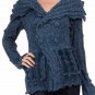 NWT Wool & Cotton Blend Winter Sweater Jacket with Faux Fur Trim Pockets