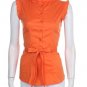 100% Cotton Belted Top High Collared Shirt