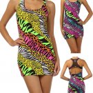 New Woman's Junior Neon LMFAO Fitted Stretchy Bodycon Mini Dress Fashion Central
