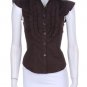 Professional Button Down Shirt Cotton Ruffle Top Fashion Central
