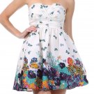100% Cotton Strapless Butterfly Dress