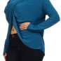 Wrap Around Long Sleeve Blouse Loop Top