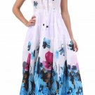 New Woman's 100% Cotton Strapless Sun Dress Floral Smock