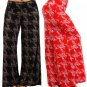 Plus Size Printed Wide Leg Fold Over High Waist Palazzo Flare Lounge Pant