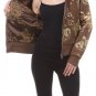 Reversible Cotton Hooded Jacket Brown Gold Silky Hoodie