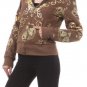 Reversible Cotton Hooded Jacket Brown Gold Silky Hoodie