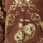 Reversible Cotton Hooded Jacket Brown Gold Silky Hoodie