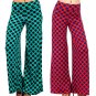 Polka Dot Print Wide Leg Fold Over High Waist Palazzo Flare Lounge Pants