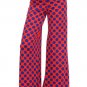 Polka Dot Print Wide Leg Fold Over High Waist Palazzo Flare Lounge Pants