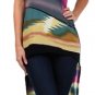 New Woman's Juniors Asymmetrical High Low Printed Colorful Blouse Top