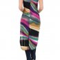New Woman's Juniors Asymmetrical High Low Printed Colorful Blouse Top