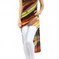 New Woman's Juniors Asymmetrical High Low Printed Colorful Blouse Top