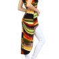 New Woman's Juniors Asymmetrical High Low Printed Colorful Blouse Top