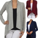 New Fly Away Open Hacci Cardigan Ribbed Cascade Drape Sweater Fashion Central