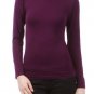 New Mock Neck Long Sleeve Basic Top Fitted Stretchy Turtleneck