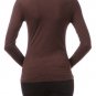 New Mock Neck Long Sleeve Basic Top Fitted Stretchy Turtleneck